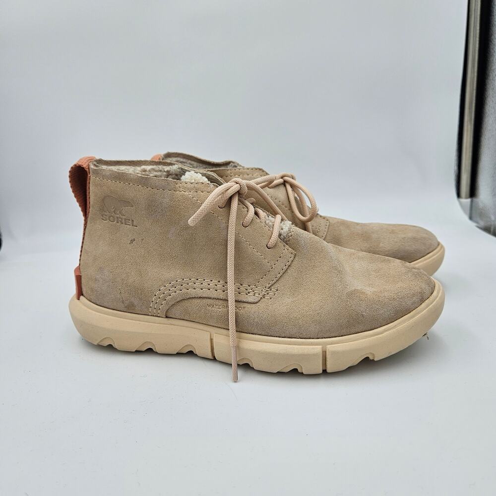 Sorel Explorer II Drift WP Waterproof‎ Suede Faux Fur Lined Chukka Boots Women 7